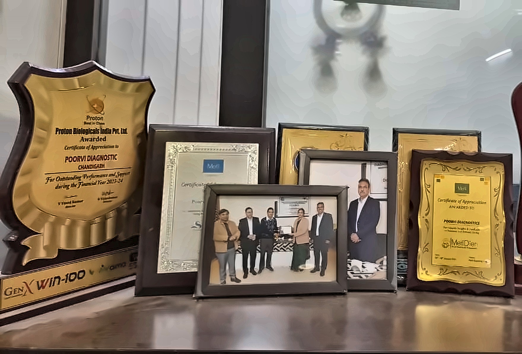 Awards and certificates of appreciation received by Poorvi Diagnostics